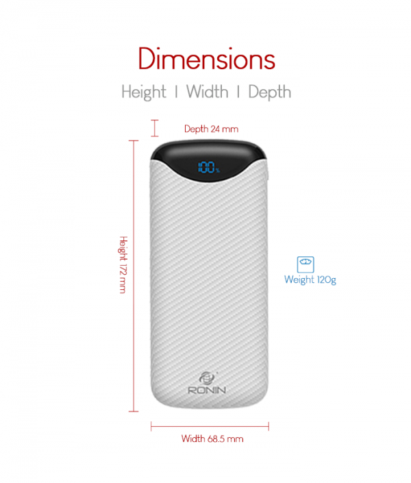 Ronin R-90 Carbon Fiber Texture 20,000mah - Image 3