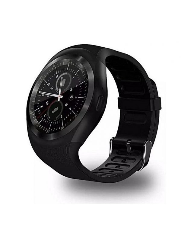 Y1 - Round Dial Smart Watch - Black