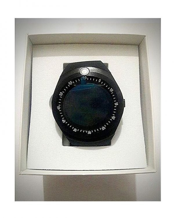 Y1S - Round Dial Smart Watch with builtin camera - Black